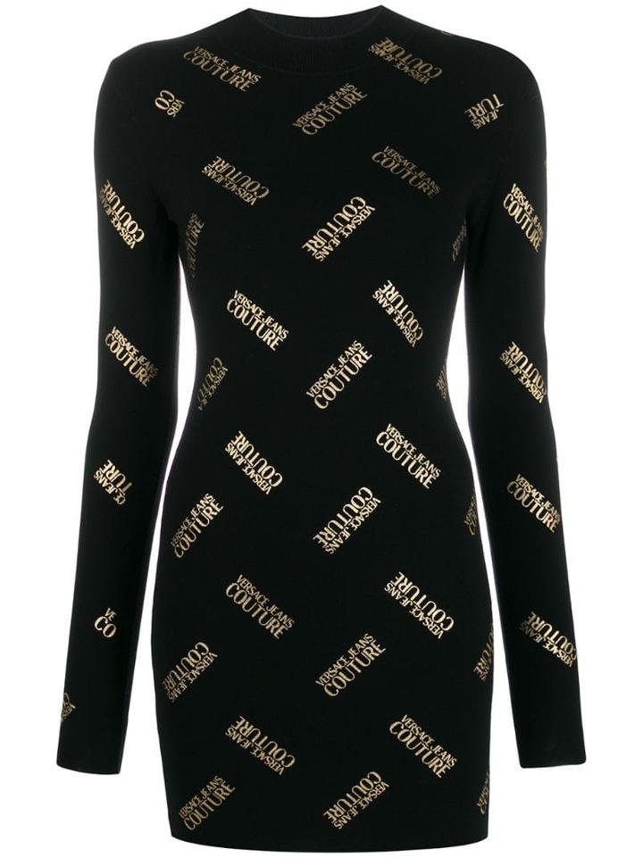 Versace Jeans Couture Logo Sweater Dress - Black