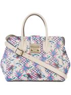 Furla Pineapple And Butterfly Printed Tote Bag - Grey