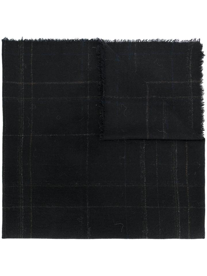 Stephan Schneider Knitted Check Scarf - Black