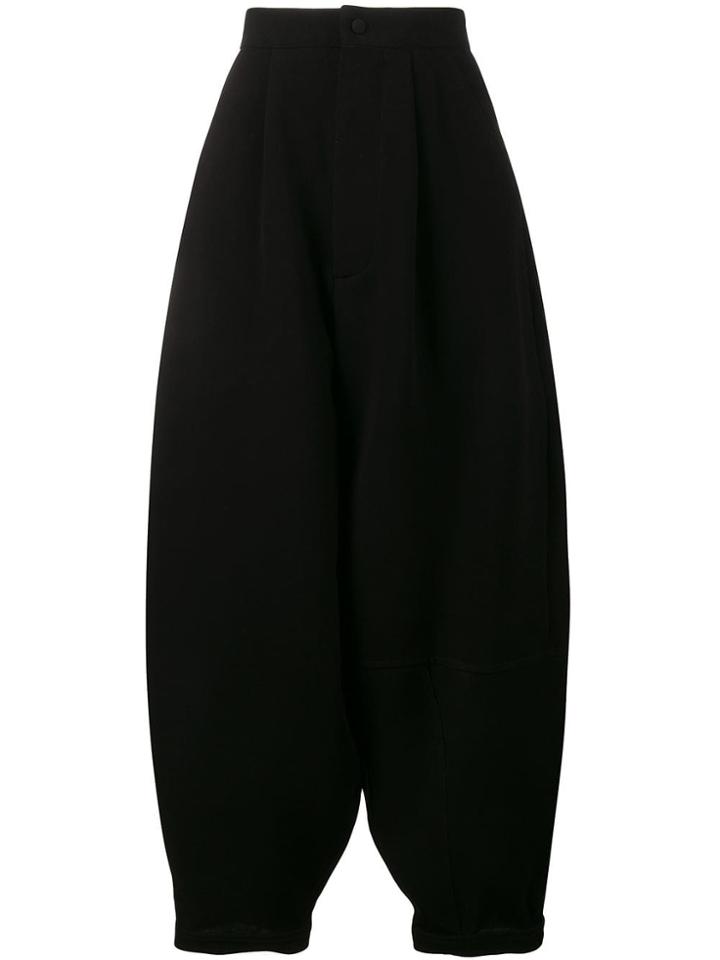 Loewe Balloon High Waisted Wool Trousers - Black