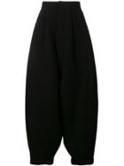 Loewe Balloon High Waisted Wool Trousers - Black