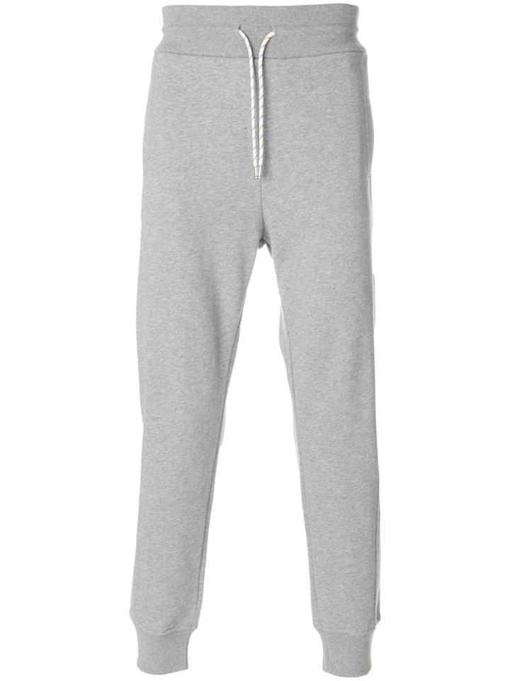 Moncler Gamme Bleu Chevron Stripe Jogging Pants - Grey