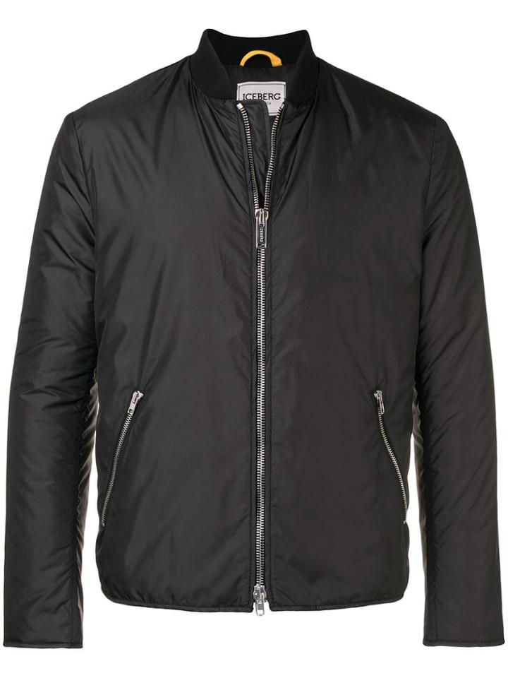 Iceberg Rear Logo Bomber Jacket - Black
