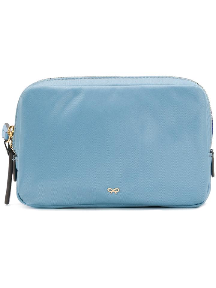 Anya Hindmarch Stack Double Make Up Pouch - Blue