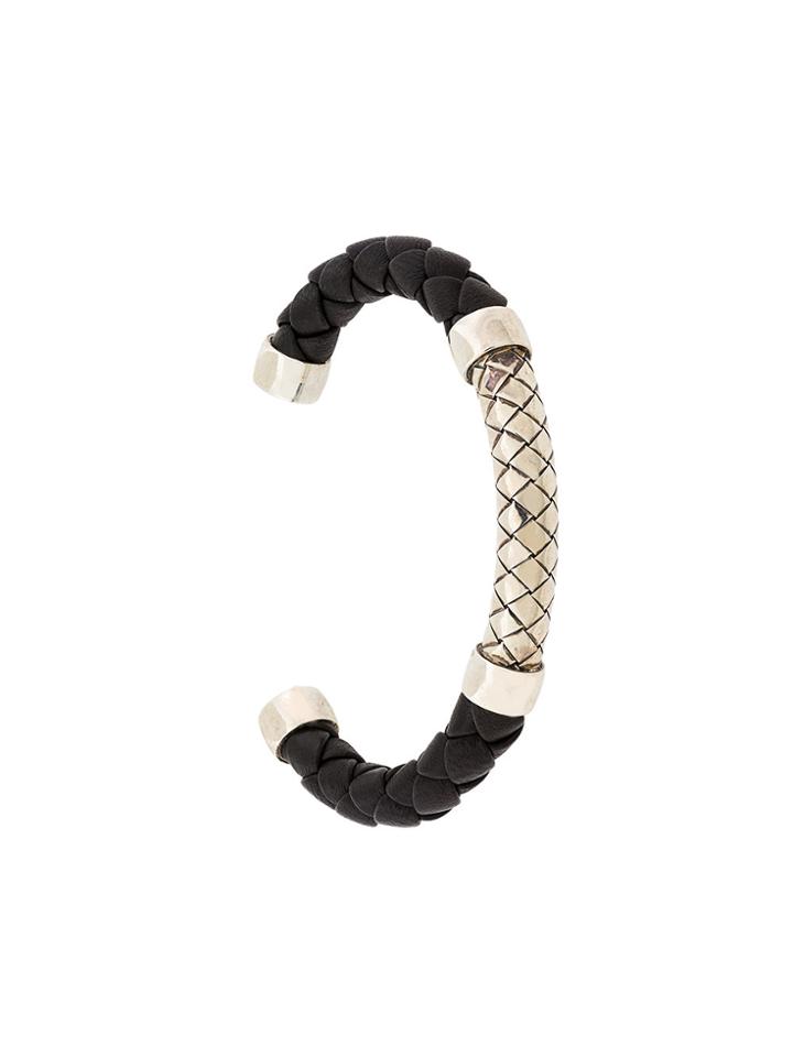 Bottega Veneta Nero Intrecciato Nappa Bracelet - Black