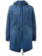 Mr & Mrs Italy Zipped Hooded Coat, Men's, Size: Large, Blue, Cotton