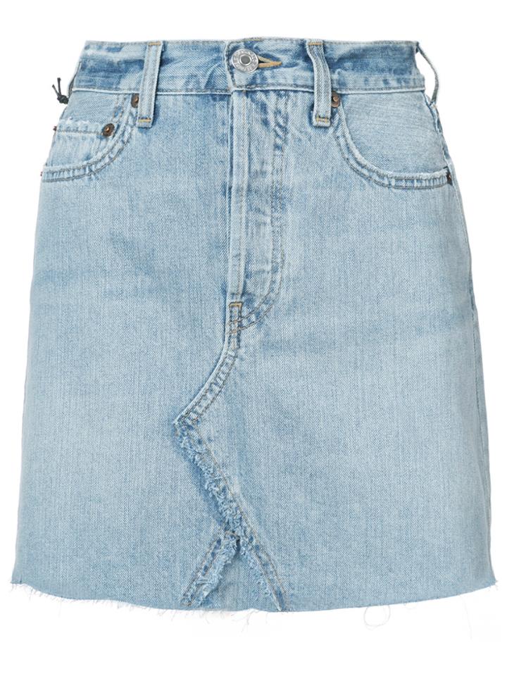 Re/done High Waisted Skirt - Blue