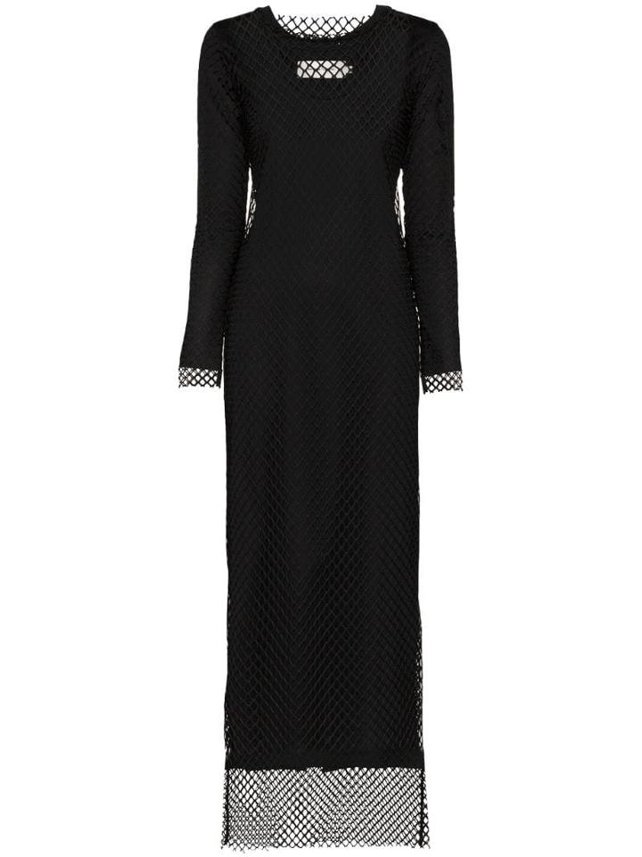 Marques'almeida Net Overlay Maxi Dress - Black
