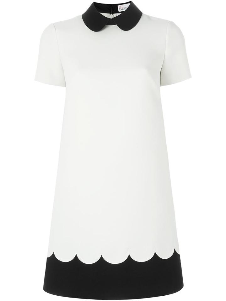 Red Valentino Scalloped Detail Short Dress