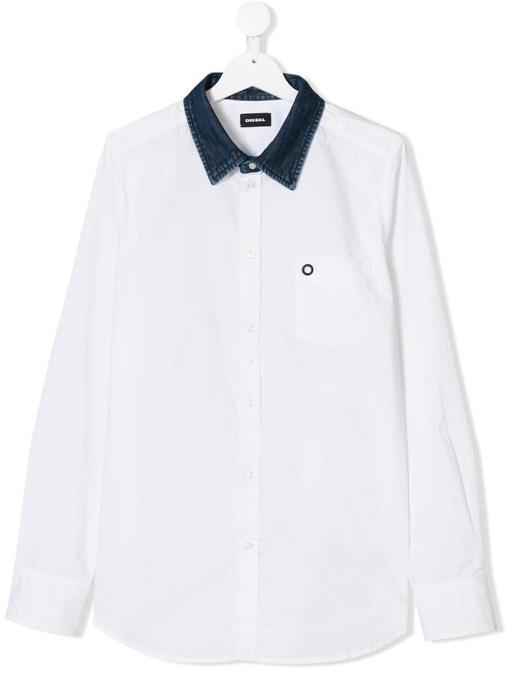 Diesel Kids Long Sleeved Shirt - White