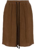 Song For The Mute Drawstring Track Shorts - Brown