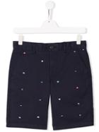 Tommy Hilfiger Junior Flag Embroidered Shorts - Blue