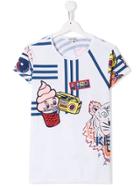 Kenzo Kids Cartoon Graphic T-shirt - White