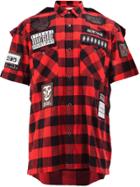 Maison Mihara Yasuhiro Checked Patch Shirt - Red