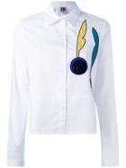 Embroidered Patch Shirt - Women - Cotton/polyester - 40, White, Cotton/polyester, I'm Isola Marras