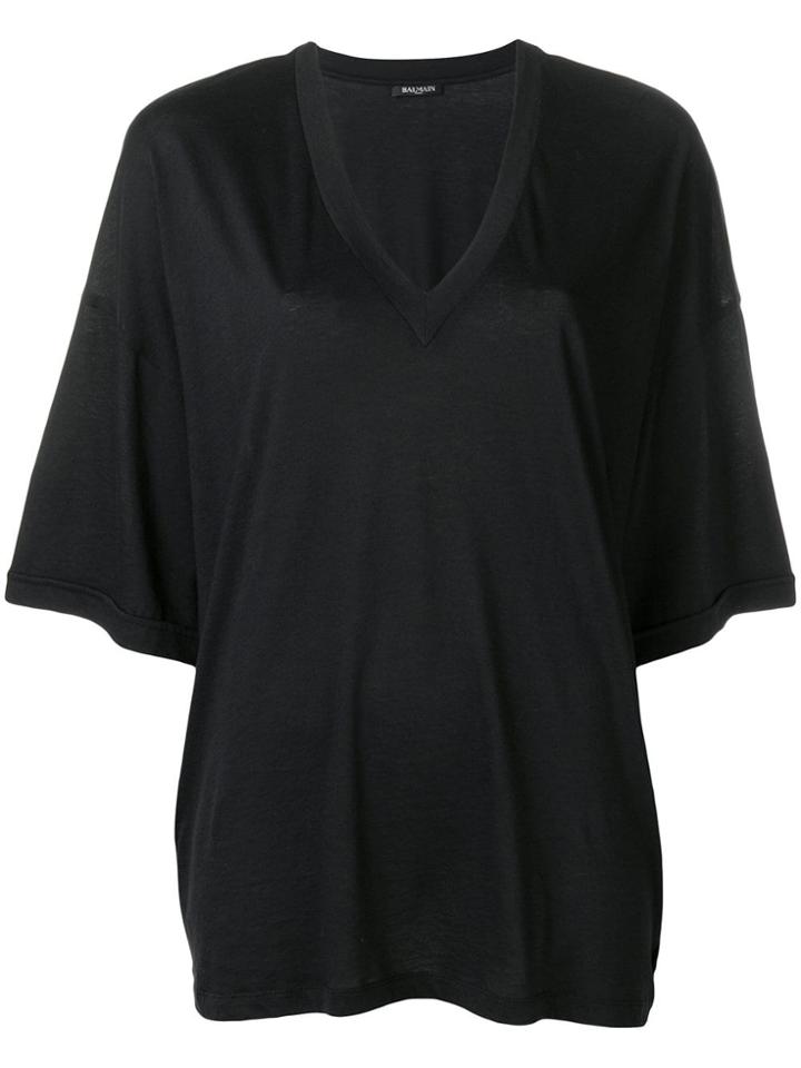 Balmain V-neck Top - Black