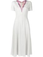 Roksanda Neve Short Sleeve Dress, Women's, Size: 14, White, Silk/polyester/spandex/elastane/viscose