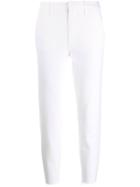 Mother Frayed Cuff Trousers - White