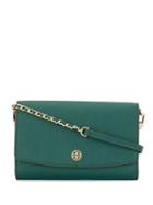 Tory Burch Robinson Chain Wallet - Green