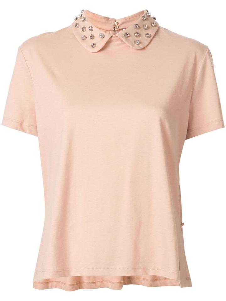 Red Valentino Embellished Collar Blouse - Pink