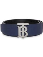Burberry Reversible Monogram Motif Leather Belt - Blue