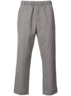 Oamc Plain Cropped Trousers - Grey