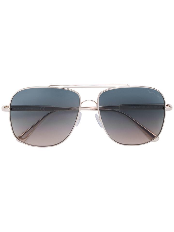 Tom Ford Eyewear Jude Aviator Sunglasses - Silver