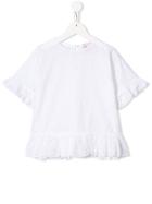 Mariuccia Milano Kids Teen Short-sleeve Embroidered Top - White