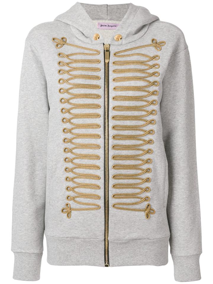 Palm Angels Embellished Hoodie - Grey