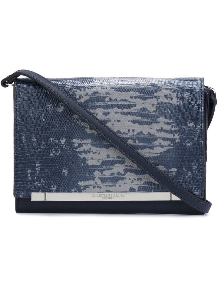 Christian Siriano Grainy Print Flap Shoulder Bag