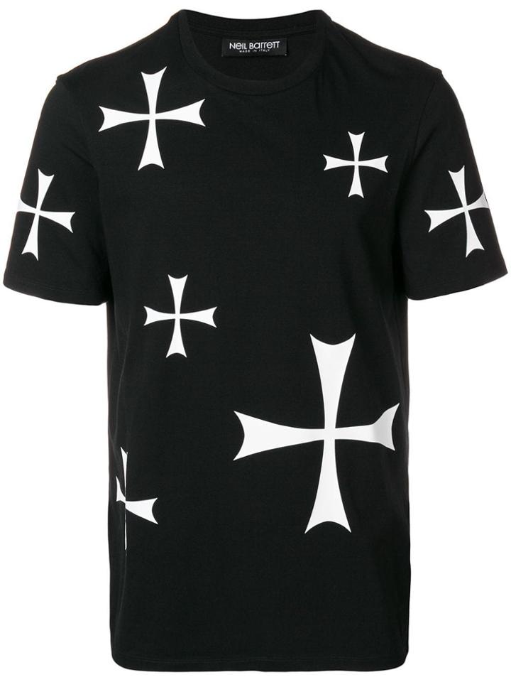 Neil Barrett Jersey Knit Printed T-shirt - Black