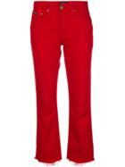 Polo Ralph Lauren Raw Hem Bootcut Jeans - Red