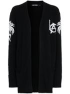 Adaptation Palm Print Cashmere Cardigan - Black