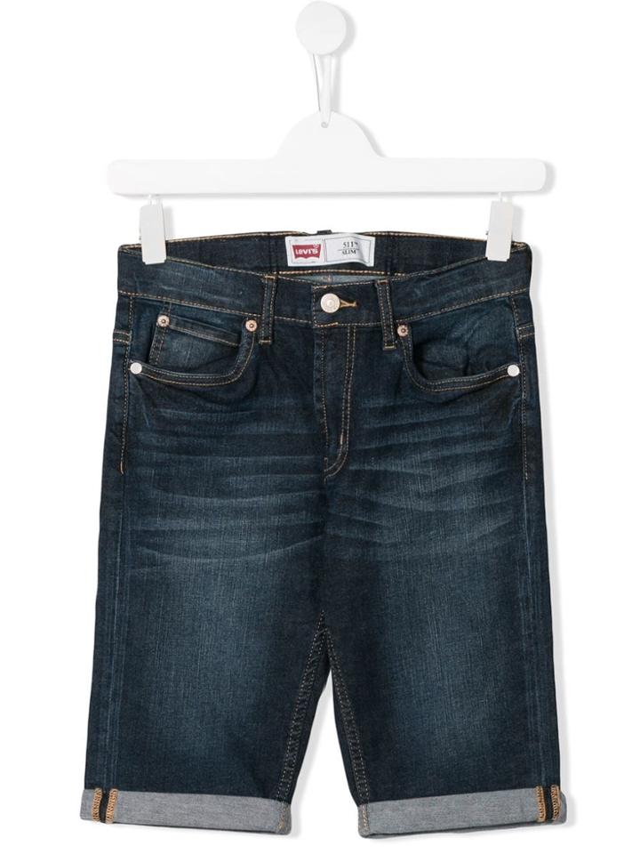 Levi's Kids Faded-effect Shorts - Blue