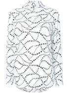 Equipment - Stars Print Shirt - Women - Silk - S, White, Silk