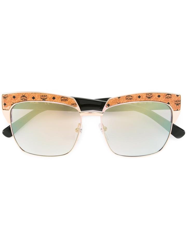 Mcm Logo Square Frame Sunglasses - Nude & Neutrals