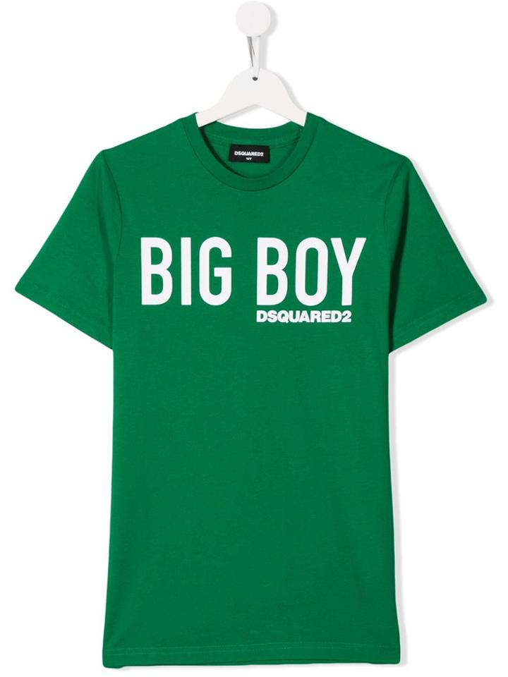 Dsquared2 Kids Teen Big Boy Logo T-shirt - Green