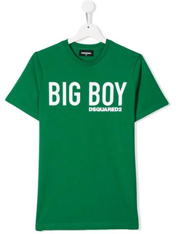 Dsquared2 Kids Teen Big Boy Logo T-shirt - Green