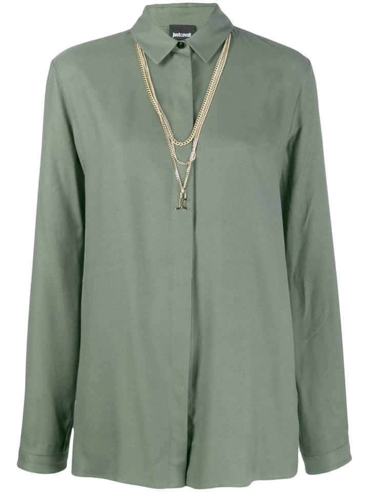 Just Cavalli Long-length Shirt - Green