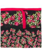 Dolce & Gabbana Rose Print Scarf - Black