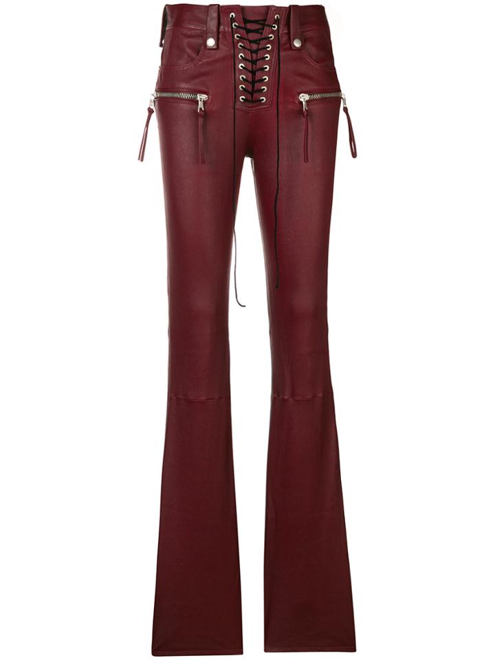 Unravel Project Lace-up Detail Trousers - Red