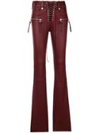 Unravel Project Lace-up Detail Trousers - Red