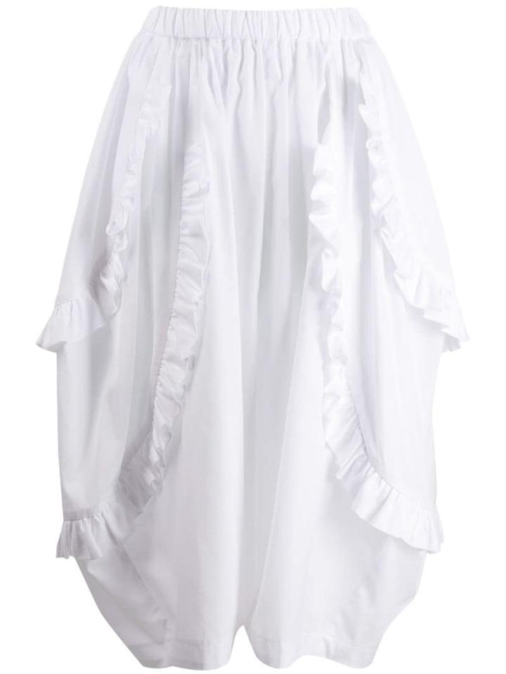 Comme Des Garçons Comme Des Garçons Frill Trim Culottes - White