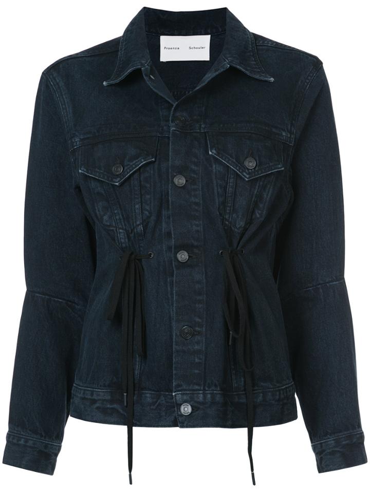 Proenza Schouler Pswl Denim Drawstring Jacket - Grey