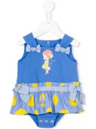 Lapin House - Ruffled Body - Kids - Cotton/spandex/elastane - 12 Mth, Blue