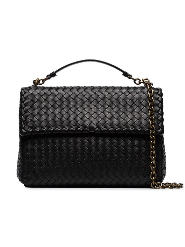Bottega Veneta Bttga Olympia L Shldr Bg Chn Strp - Black