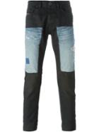 Diesel Two-tone Distressed Jeans, Men's, Size: 32, Black, Cotton
