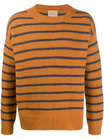 Federico Curradi Striped Wool-knit Sweater - Brown