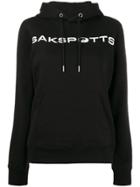 Saks Potts Contrast Logo Hoodie - Black