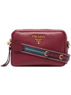 Prada Red Double Zip Leather Cross-body Bag